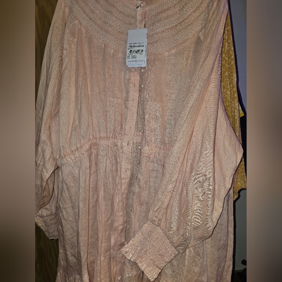 Bohemian Traders Blush Textured Button-Up - Picture 2 of 5